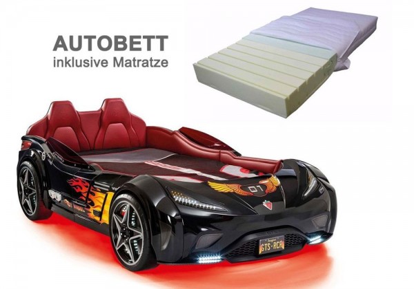 Cilek GTS SPORT Autobett schwarz mit Matratze